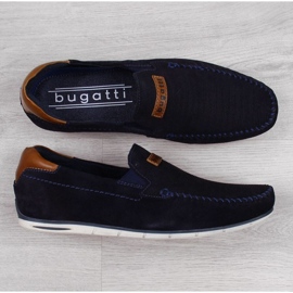Mocasines piel Bugatti M HH153084 azul marino marrón 2