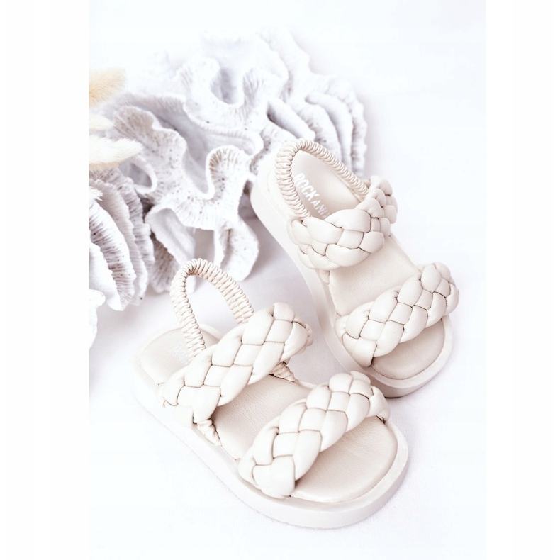 FR1 Sandalias para niños con Cutie-Pie de canalé beige 2