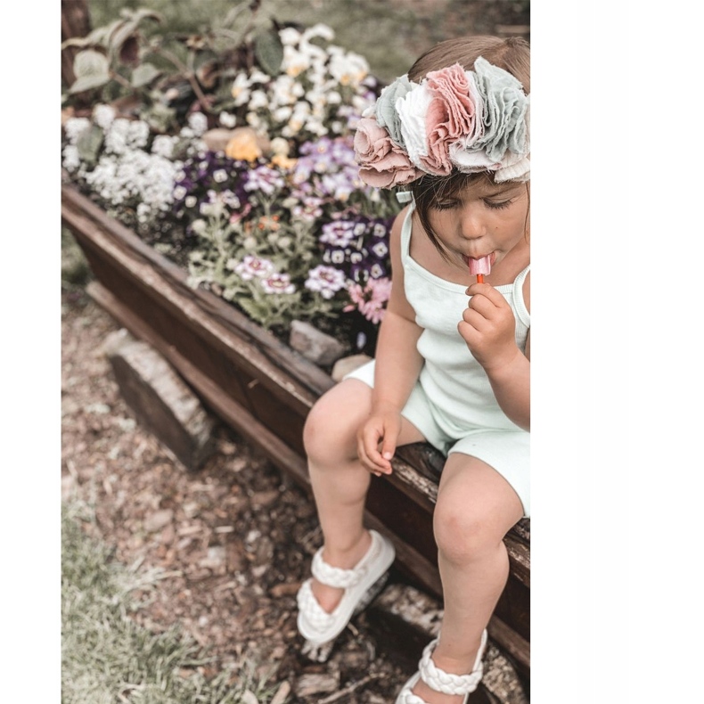 FR1 Sandalias para niños con Cutie-Pie de canalé beige 4