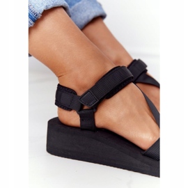 Sandalias de espuma para mujeres en Wedge Big Star FF274A349 Negro 6