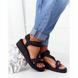 Sandalias de espuma para mujeres en Wedge Big Star FF274A349 Negro 2