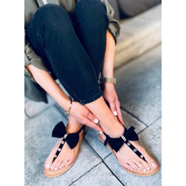 Chanclas con lazo Twist Black negro 3