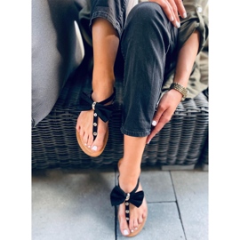 Chanclas con lazo Twist Black negro 2 Chanclas con lazo Twist Black negro 2