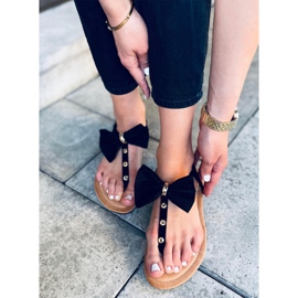 Chanclas con lazo Twist Black negro 4
