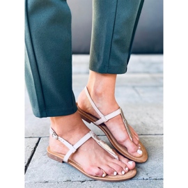 Chanclas Attina Beige dorado 3