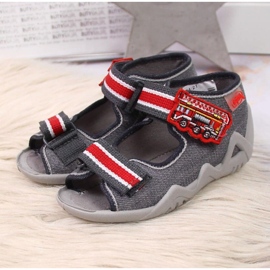 Pantuflas grises con velcro gris para parvulario Jr. Befado 2