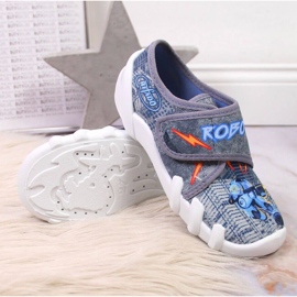 Pantuflas velcro grises para infantil Jr. Befado 3
