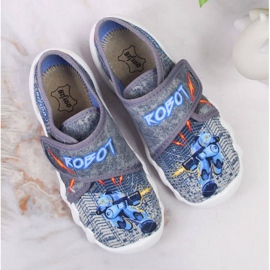 Pantuflas velcro grises para infantil Jr. Befado 4