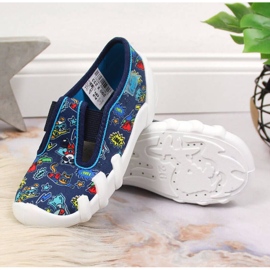 Pantuflas para kínder con gomas, azul marino Jr. Befado 3