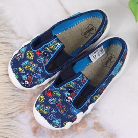 Pantuflas para kínder con gomas, azul marino Jr. Befado 4