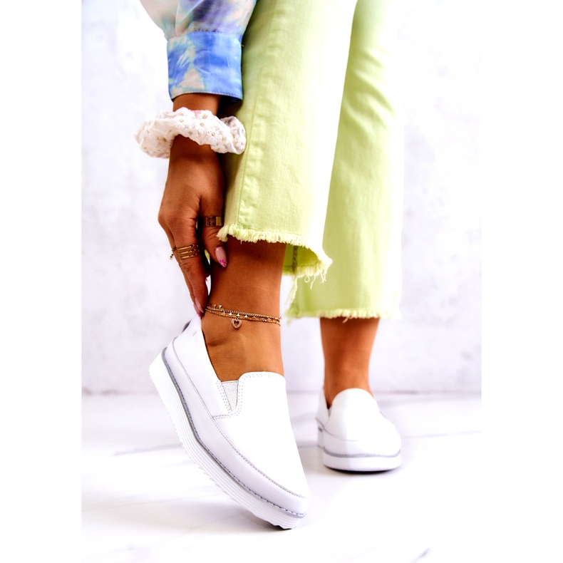 Sneakers Mujer Piel Slip-On S.Barski Blanco 1