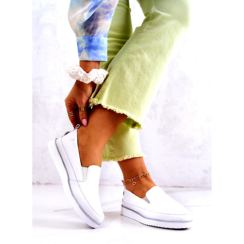 Sneakers Mujer Piel Slip-On S.Barski Blanco 2