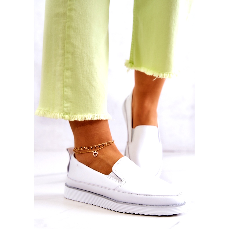 Sneakers Mujer Piel Slip-On S.Barski Blanco 3