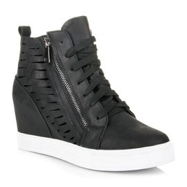 Seastar zapatillas de deporte de alto brillo negro 4