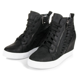 Seastar zapatillas de deporte de alto brillo negro 5