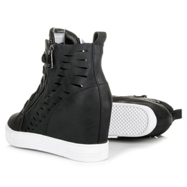 Seastar zapatillas de deporte de alto brillo negro 6