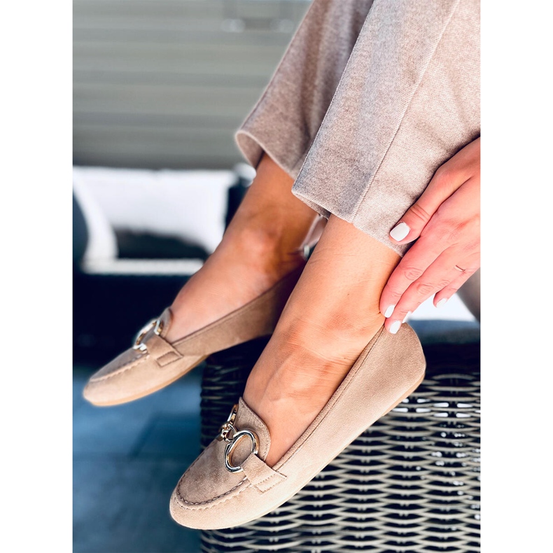 Mocasines mujer Porter Khaki beige 1