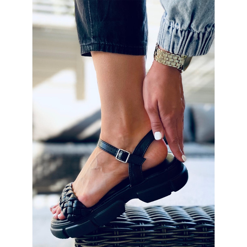 Sandalias con suela alta Shanti Black negro 2