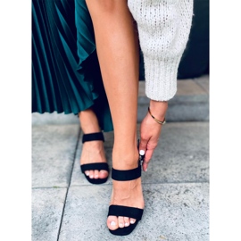 Peonía Sandalias negras de tacón negro 1 Peonía Sandalias negras de tacón negro 1