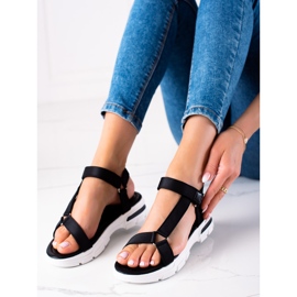Groto Gogo Sandalias Cómodas Con Velcro negro 2