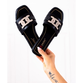Seastar Pantuflas elegantes negro 1