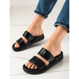 SHELOVET Pantuflas Negras Con Hebilla negro 1