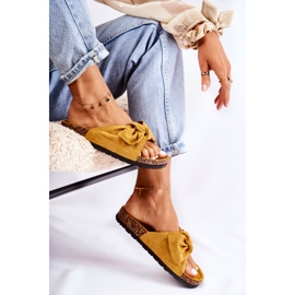 NFR Pantuflas amarillas de mujer en el lazo de corcho Wendy amarillo 4