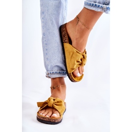 NFR Pantuflas amarillas de mujer en el lazo de corcho Wendy amarillo 5