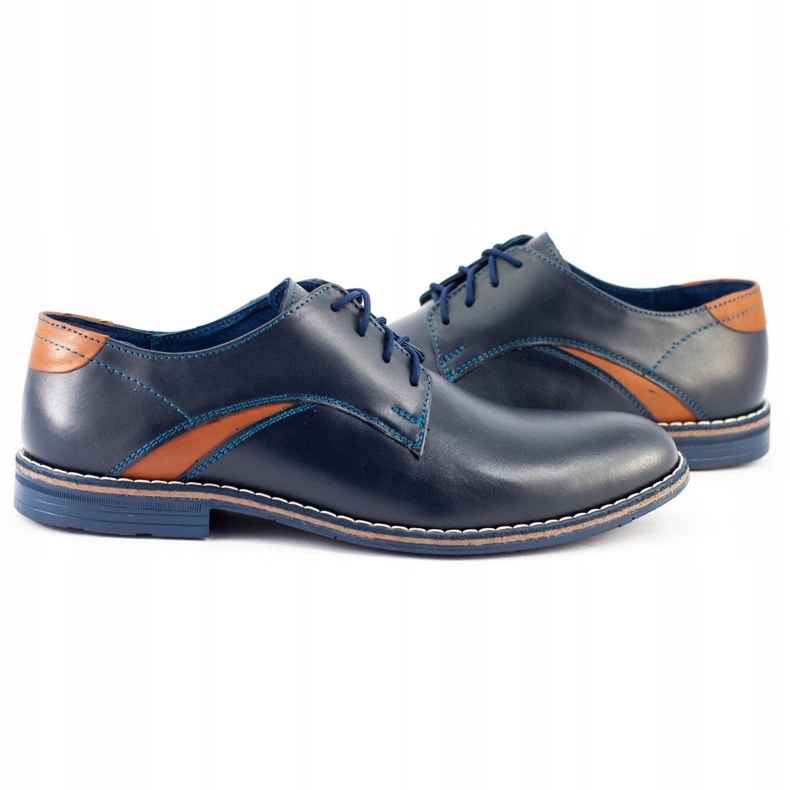 Lukas Zapatos de hombre elegantes 253LU azul marino 2