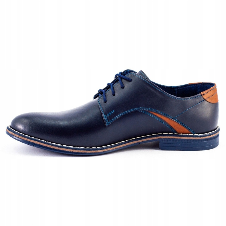 Lukas Zapatos de hombre elegantes 253LU azul marino 3