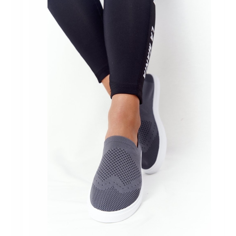 Zapatillas de mujer Slip-on Big Star FF274A607 Gris 5 Zapatillas de mujer Slip-on Big Star FF274A607 Gris 5