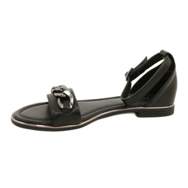 Evento Sandalias para mujeres con cadena 22SD35-4876 Negro 2