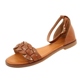 Evento Sandalias Mujer con trenza 22SD35-4604 Camel marrón 3 Evento Sandalias Mujer con trenza 22SD35-4604 Camel marrón 3