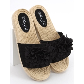 Babuchas Fiesta Floral Primrose Negro 2