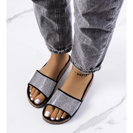Sandalias Jorja negras con suela de corcho negro 1