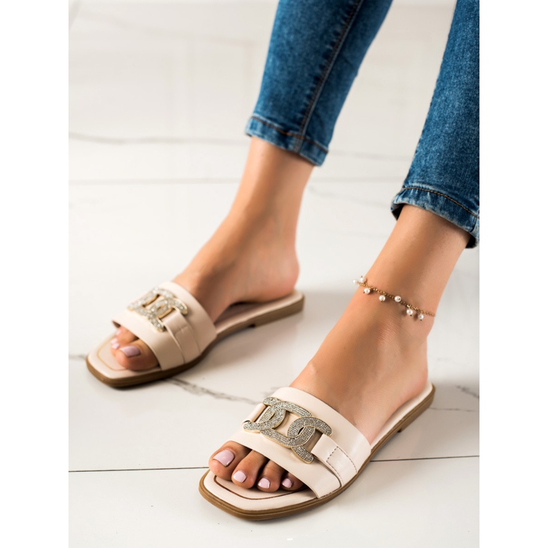 Seastar Pantuflas elegantes beige 1