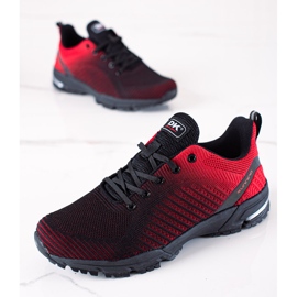 DK Zapatos deportivos negro rojo 2