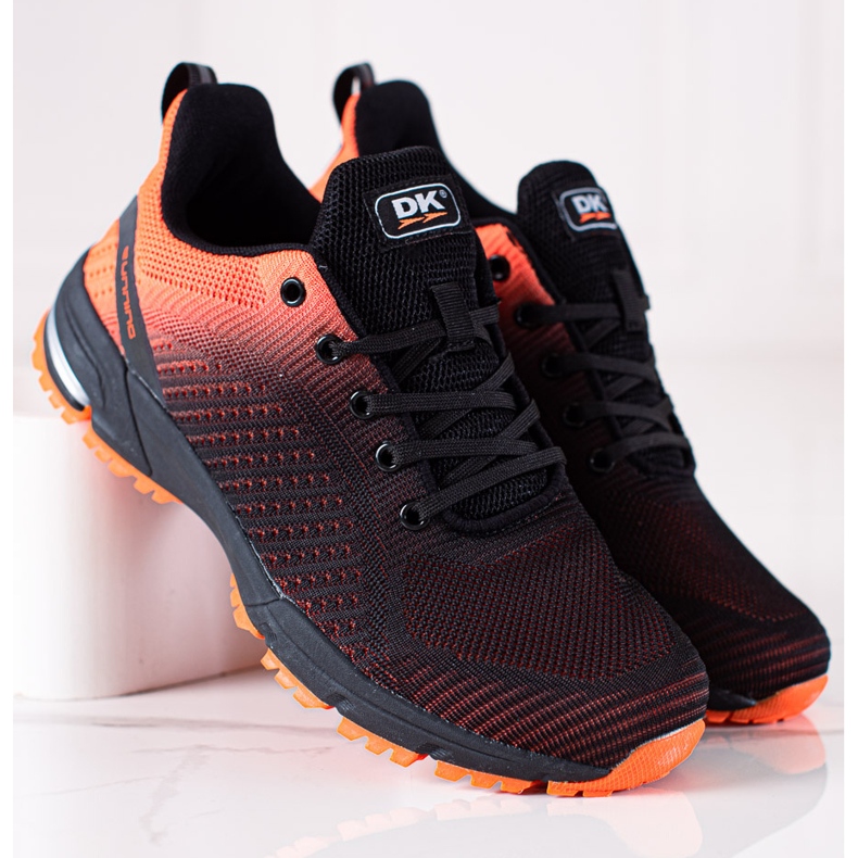 DK Zapatos deportivos negro naranja 1