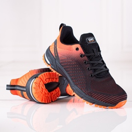 DK Zapatos deportivos negro naranja 3
