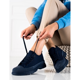 SHELOVET Zapatillas en la plataforma azul marino 1