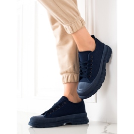 SHELOVET Zapatillas en la plataforma azul marino 2