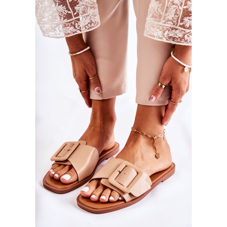 FE1 Pantuflas De Mujer De Moda Para El Verano Cappuccino Sylvia beige 2 FE1 Pantuflas De Mujer De Moda Para El Verano Cappuccino Sylvia beige 2