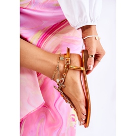 FB2 Sandalias De Mujer Para El Verano Orange Bloom naranja dorado 5