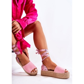 FB2 Sandalias Cuña Ante Rosa Livia rosado 8