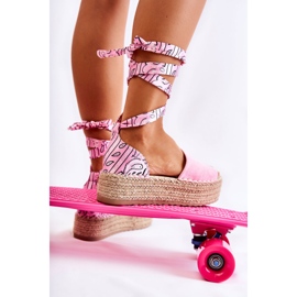 FB2 Sandalias Cuña Ante Rosa Livia rosado 11