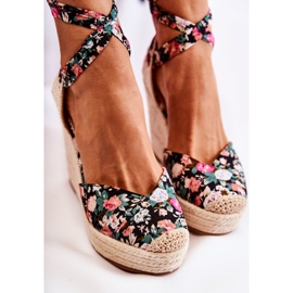 FB2 Sandalias De Cuña De Moda Lamela Negra negro multicolor 5