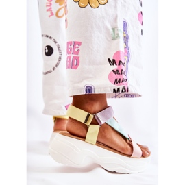FB1 Sandalias Mujer Para Verano Beige-Amarillo Aurela violeta azul rosado 5