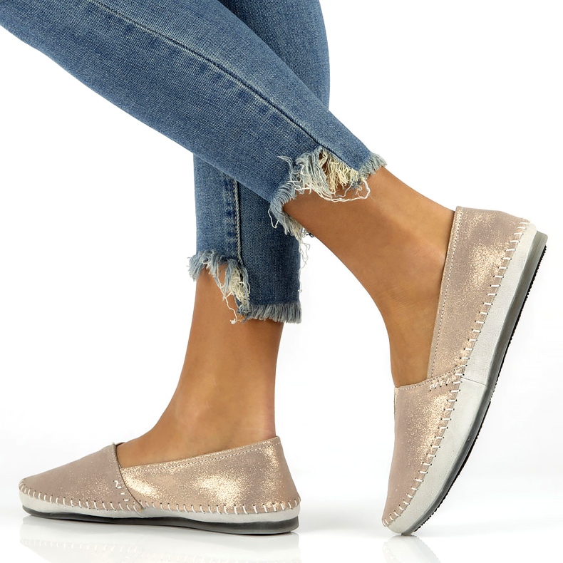 Zapatos de piel Filippo DP031/22 Go dorado gris 6