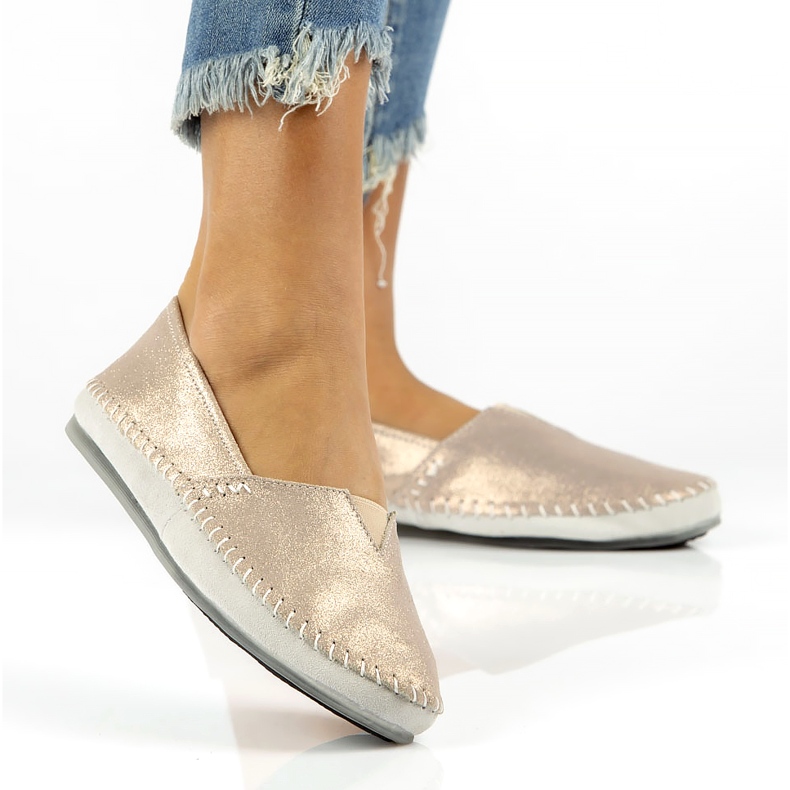 Zapatos de piel Filippo DP031/22 Go dorado gris 4