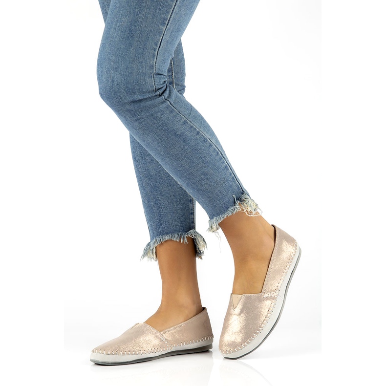 Zapatos de piel Filippo DP031/22 Go dorado gris 3